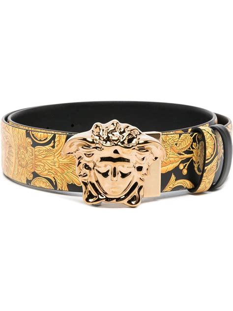 versace riem medusa bruin